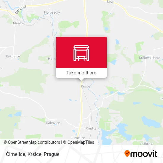 Карта Čimelice, Krsice