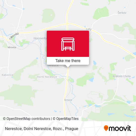 Карта Nerestce, Dolní Nerestce, Rozc.