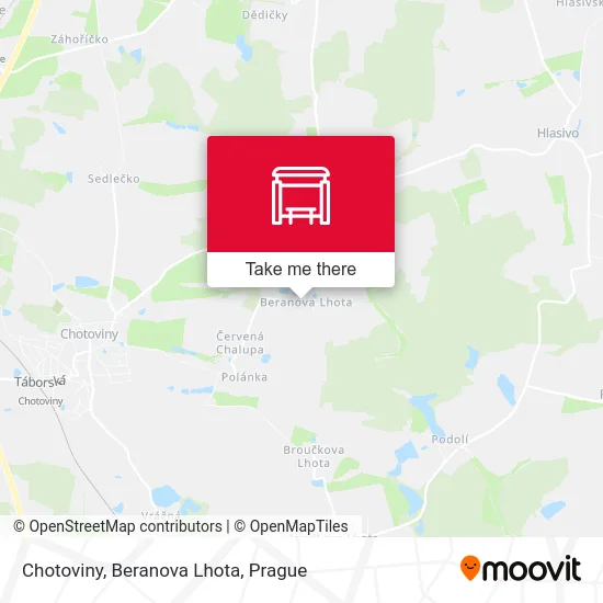 Карта Chotoviny, Beranova Lhota