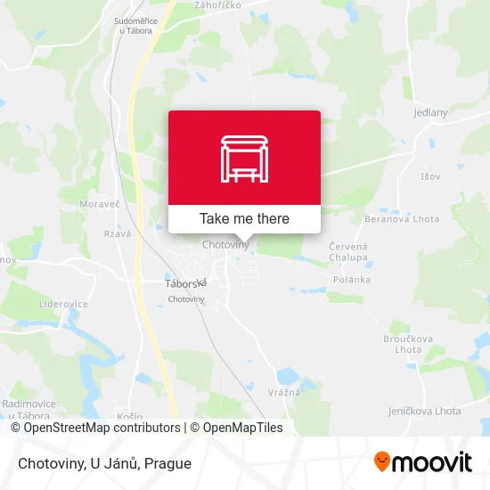 Карта Chotoviny, U Jánů