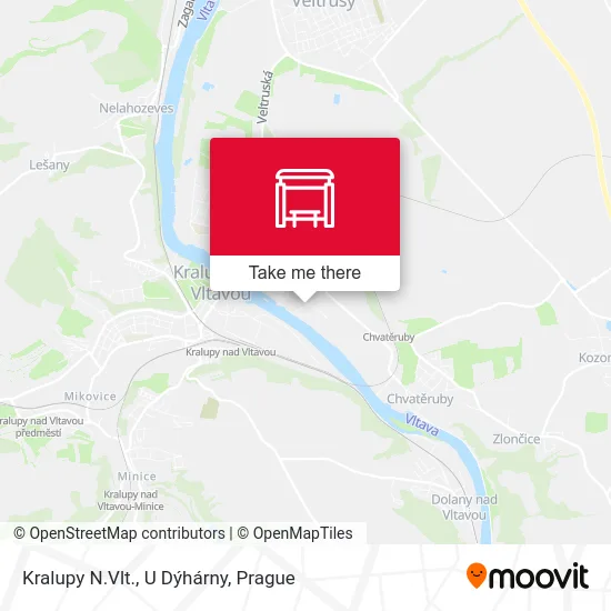 Карта Kralupy N.Vlt., U Dýhárny
