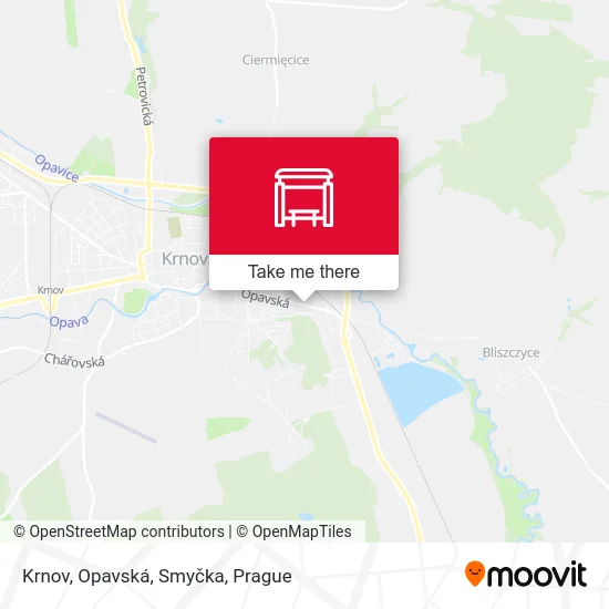 Карта Krnov, Opavská, Smyčka