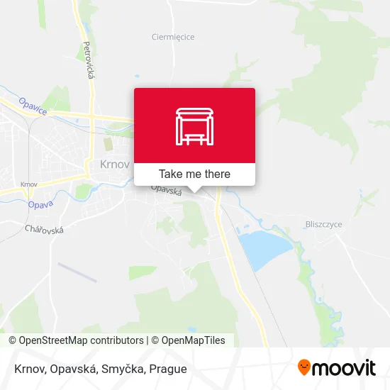 Карта Krnov, Opavská, Smyčka