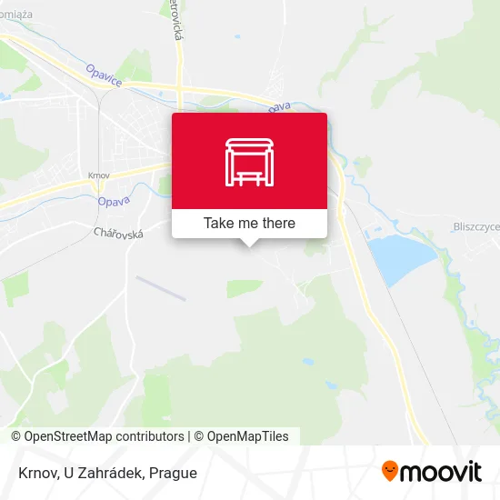 Карта Krnov, U Zahrádek