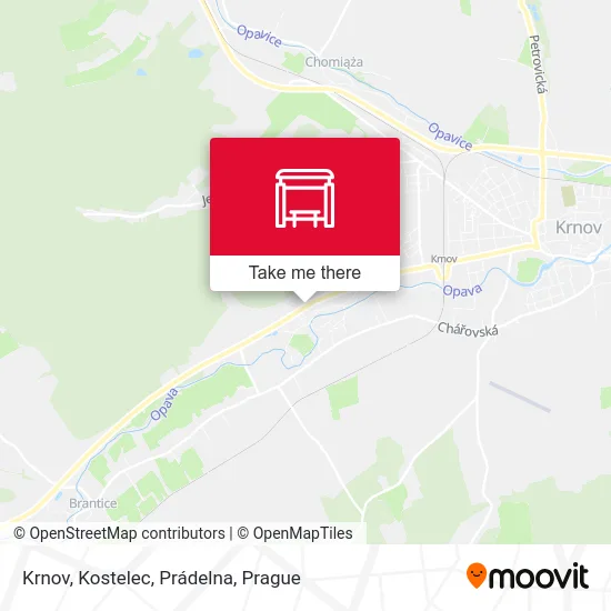 Карта Krnov, Kostelec, Prádelna
