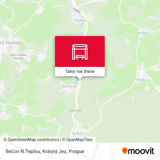 Карта Bečov N.Teplou, Krásný Jez