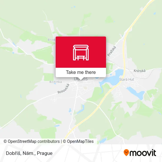 Карта Dobříš, Nám.