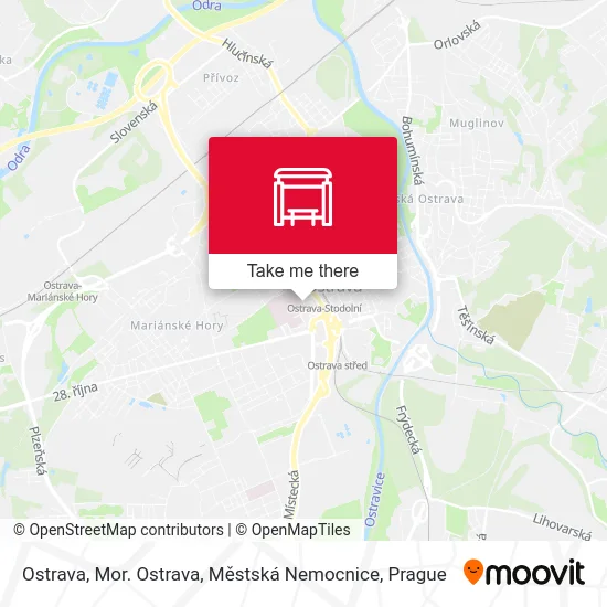 Карта Ostrava, Mor. Ostrava, Městská Nemocnice