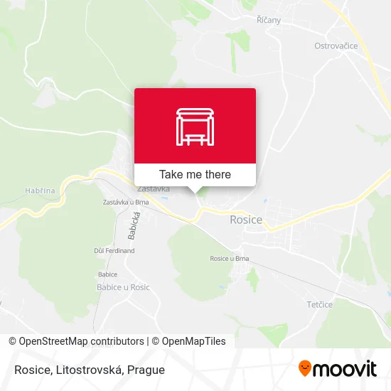 Карта Rosice, Litostrovská