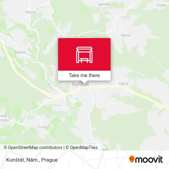 Карта Kunštát, Nám.