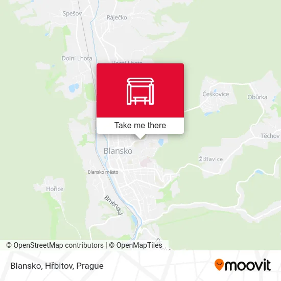 Карта Blansko, Hřbitov