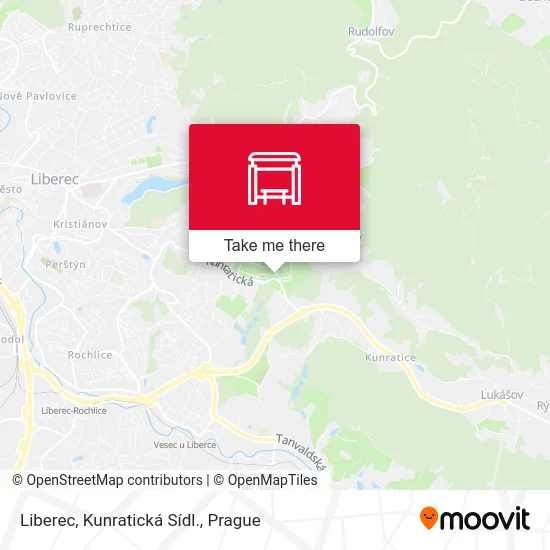 Карта Liberec, Kunratická Sídl.