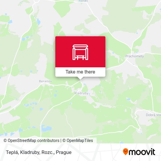 Карта Teplá, Kladruby, Rozc.