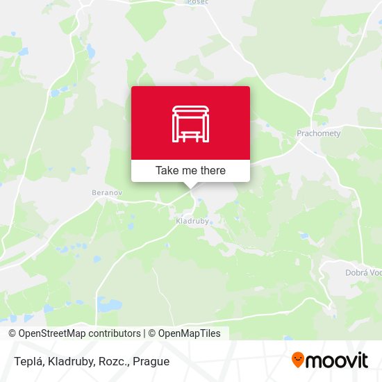Карта Teplá, Kladruby, Rozc.
