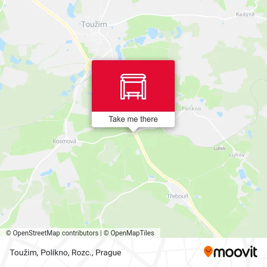 Карта Toužim, Políkno, Rozc.