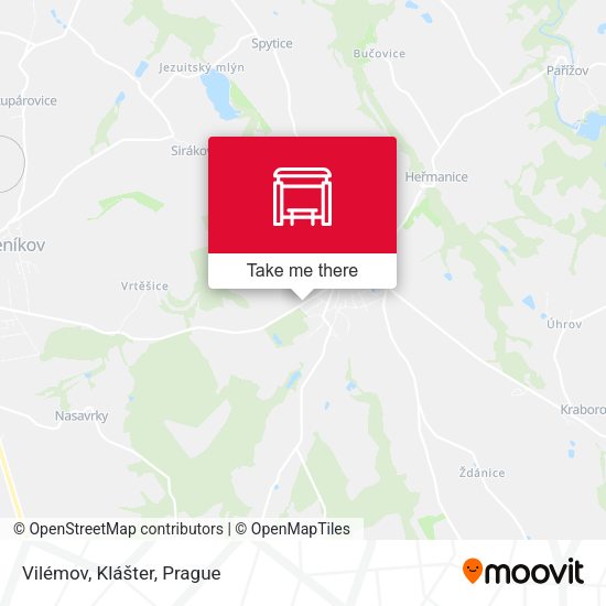Карта Vilémov, Klášter
