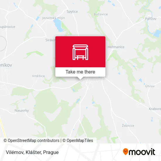 Карта Vilémov, Klášter