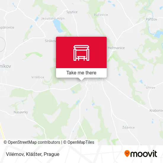 Карта Vilémov, Klášter
