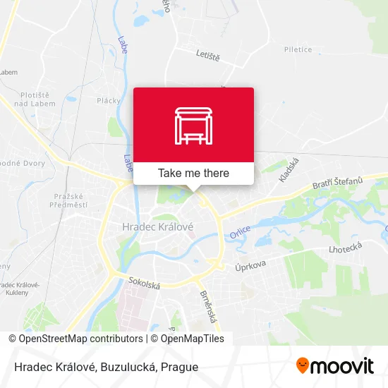 Карта Hradec Králové, Buzulucká
