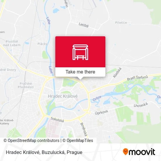 Карта Hradec Králové, Buzulucká