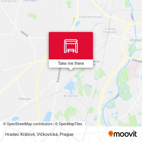 Карта Hradec Králové, Vlčkovická