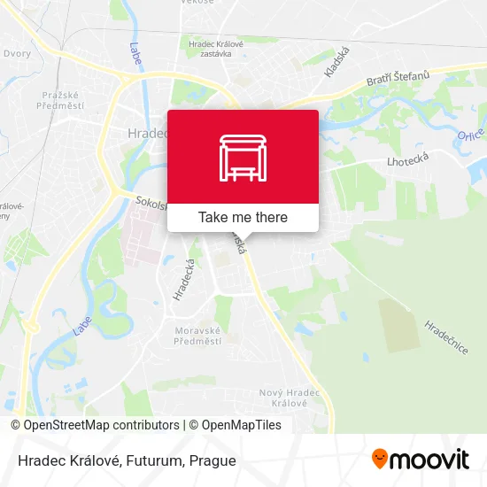 Карта Hradec Králové, Futurum