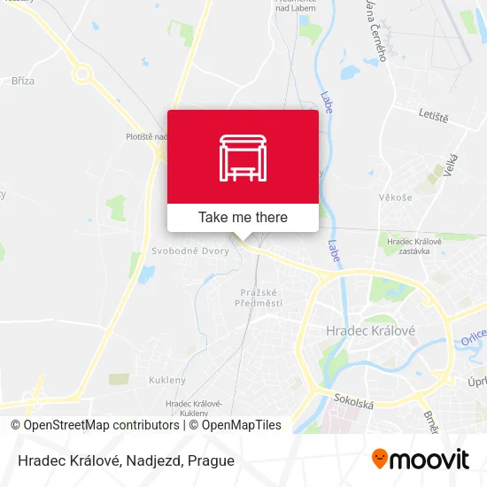 Hradec Králové, Nadjezd map