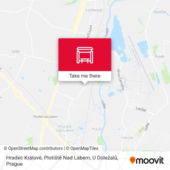 Карта Hradec Králové, Plotiště Nad Labem, U Doležalů