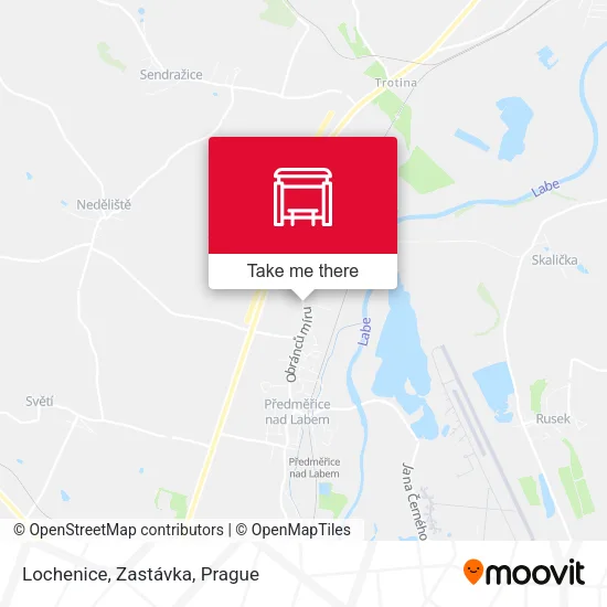 Карта Lochenice, Zastávka