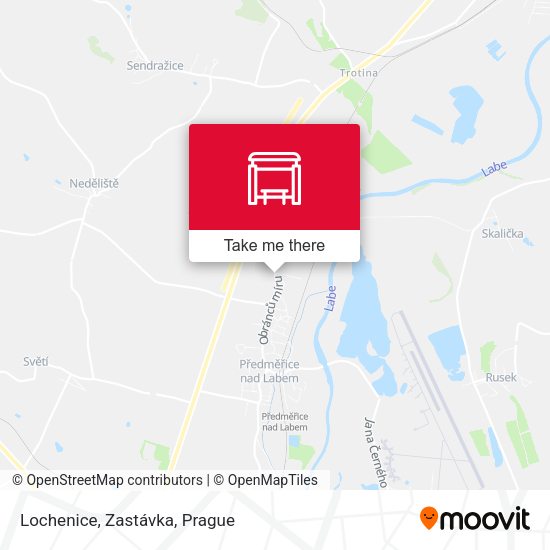 Карта Lochenice, Zastávka