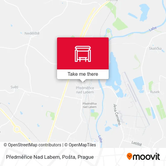 Карта Předměřice Nad Labem, Pošta