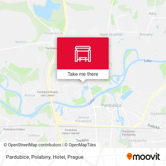 Карта Pardubice, Polabiny, Hotel