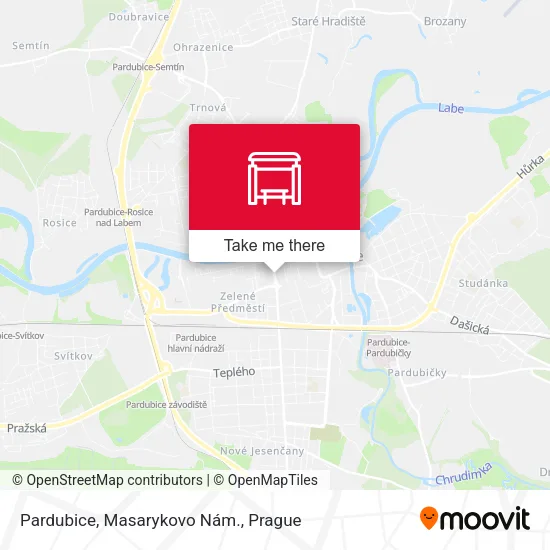 Карта Pardubice, Masarykovo Nám.