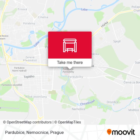 Карта Pardubice, Nemocnice
