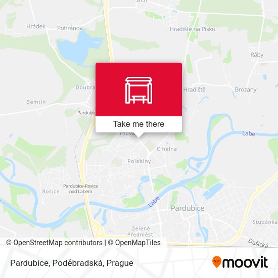 Карта Pardubice, Poděbradská