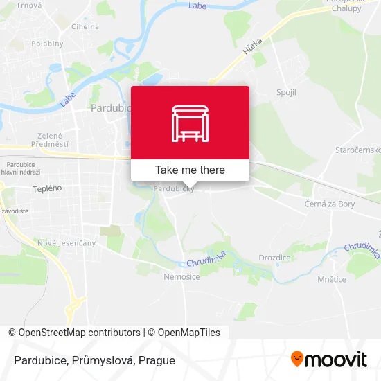 Карта Pardubice, Průmyslová