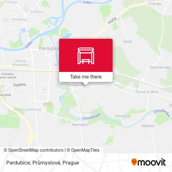 Карта Pardubice, Průmyslová