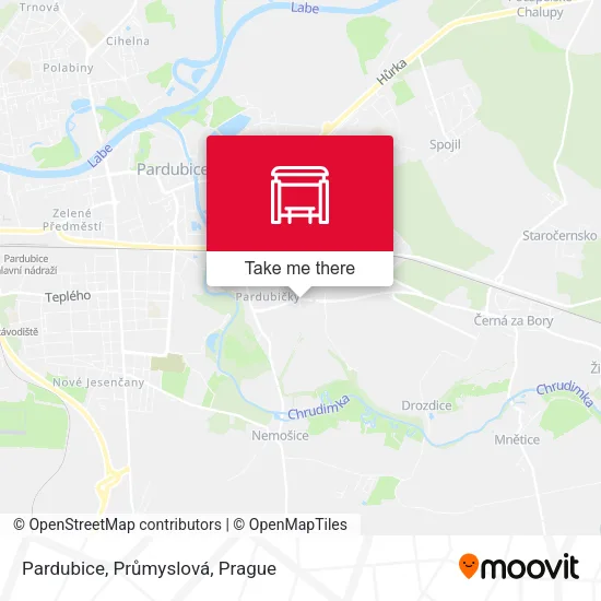 Карта Pardubice, Průmyslová