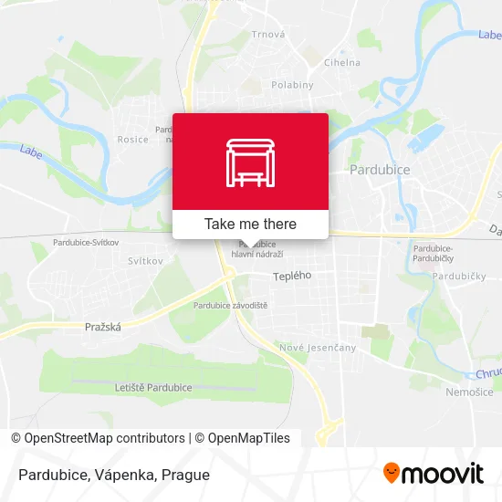 Карта Pardubice, Vápenka