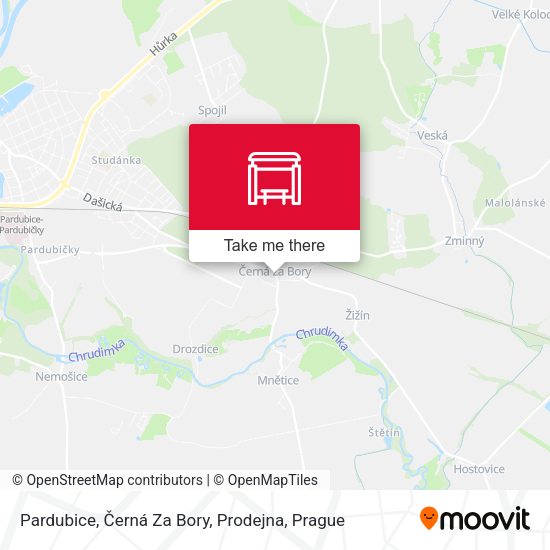 Карта Pardubice, Černá Za Bory, Prodejna