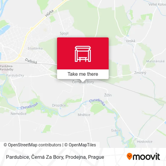 Карта Pardubice, Černá Za Bory, Prodejna