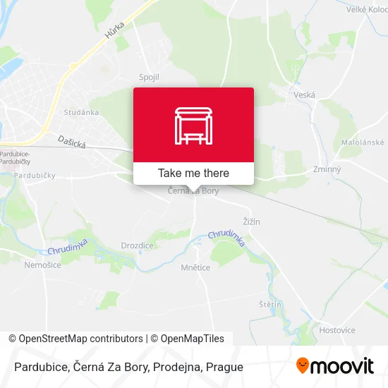 Карта Pardubice, Černá Za Bory, Prodejna