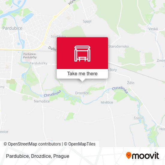 Карта Pardubice, Drozdice