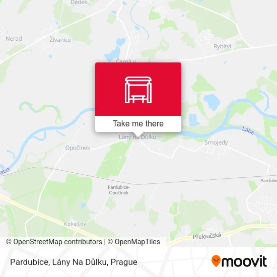 Карта Pardubice, Lány Na Důlku
