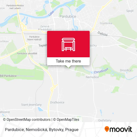 Карта Pardubice, Nemošická, Bytovky