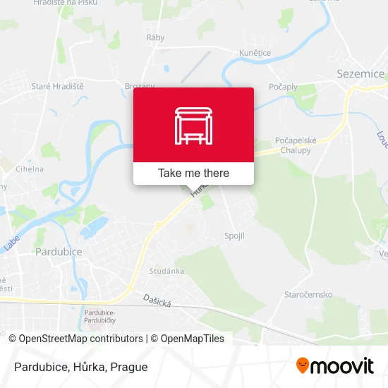 Карта Pardubice, Hůrka