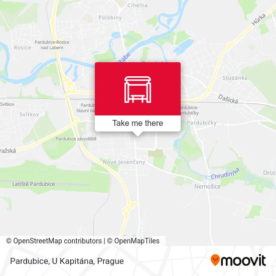 Карта Pardubice, U Kapitána