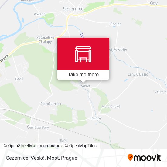 Карта Sezemice, Veská, Most