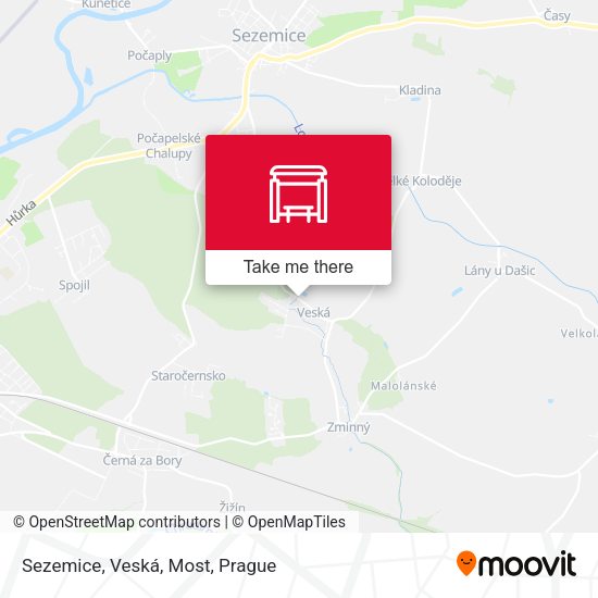 Карта Sezemice, Veská, Most