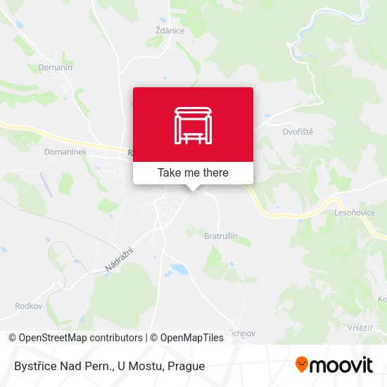 Карта Bystřice Nad Pern., U Mostu